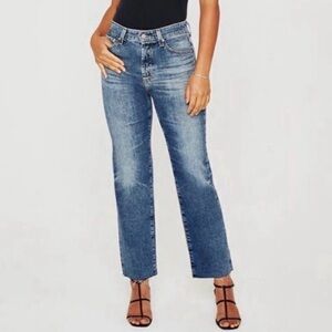AG Alexxis Straight Crop Jeans Raw Hem Size 26 R, Retail $225